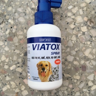 VIATOX đặc trị ve,ghẻ,rận,bọ chét,ruồi... Diệt sạch ngoại kí sinh trùng trênchó mèo