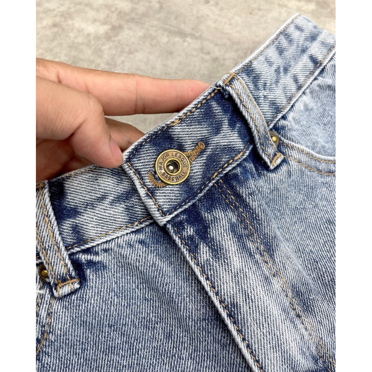 (HÀNG XUẤT XỊN) Quần short jean thêu tim Q2237 M//L//B N//Y HEART DENIM SHORTS Made in Vie full-tem-tag Size S M L