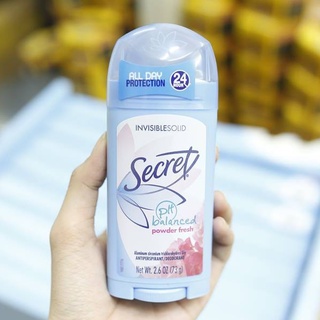 Lăn Khử Mùi Secret PH Balanced Powder Fresh Invisible Solid 59g
