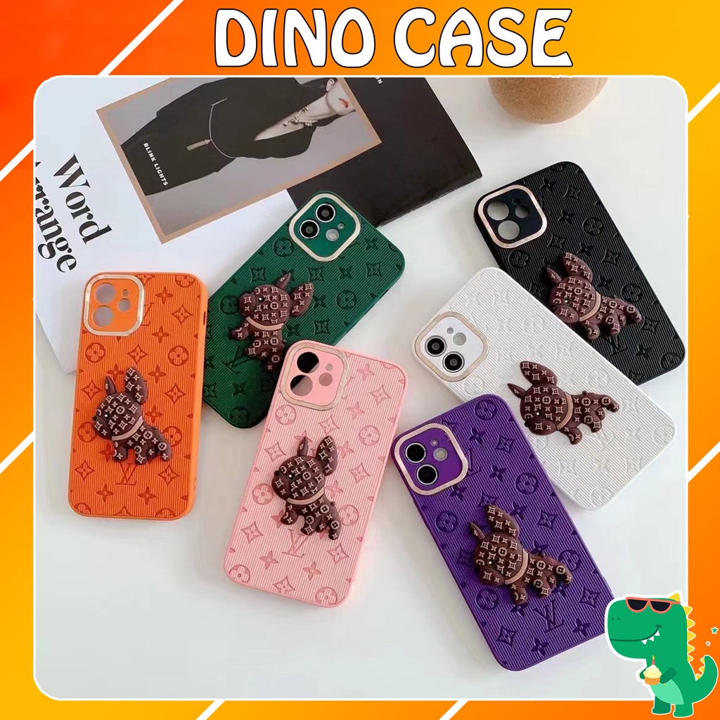 Ốp lưng iphone in hình LV bulldog mạ viền camera 7plus 8plus X Xs max 11 11promax 12 12pro 12promax 13 13pro 13promax
