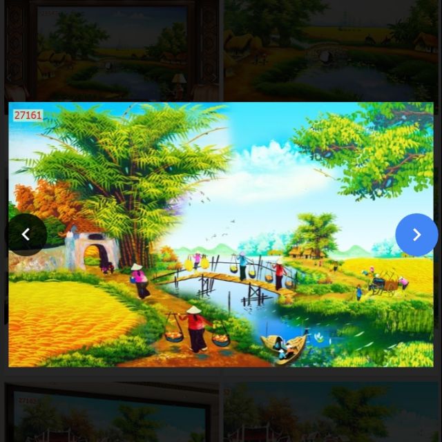 Tranh đồng quê Việt Nam 3D keo sẵn dán tường