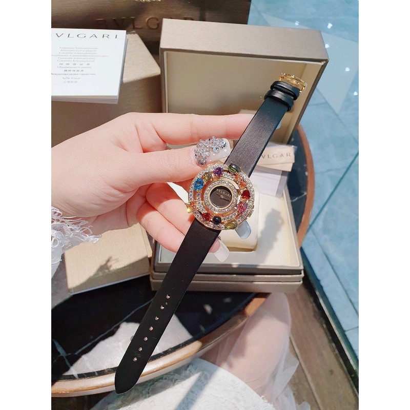 Đồng Hồ Nữ BVLGARI Dây Da Cao Cấp