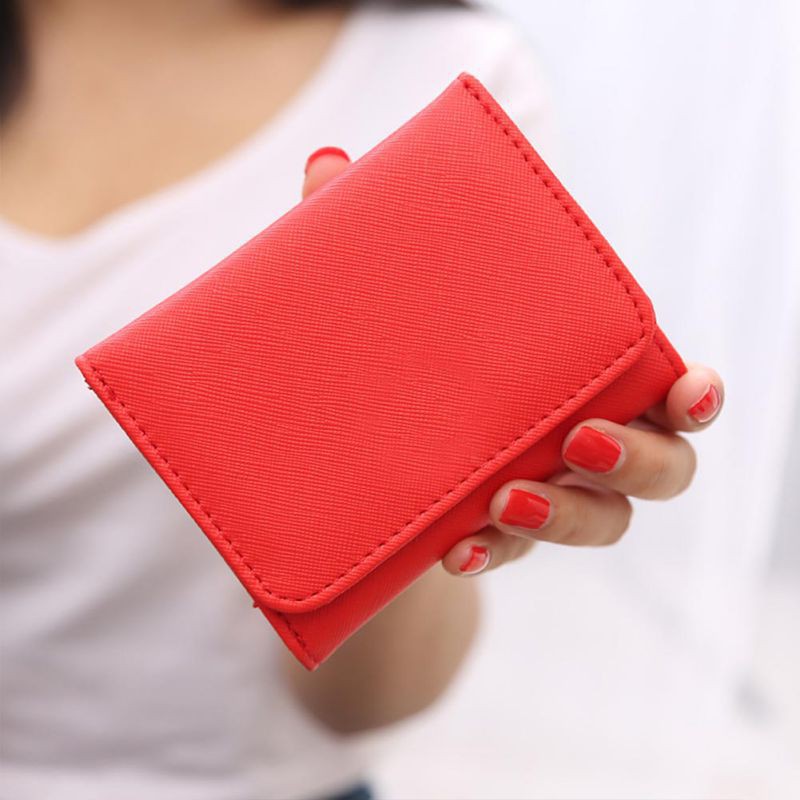 Túi Xách Nữ Ví Gấp Được Màu Trơn Cho Nữ