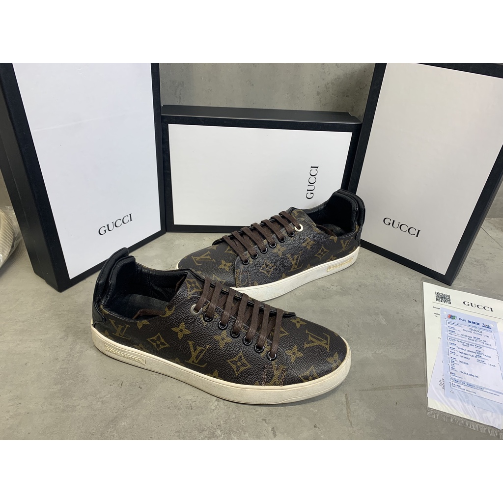 Giày Sneakers - Giày Luôn Vui Tươi Vân Hoa Nâu Thời Trang Nam