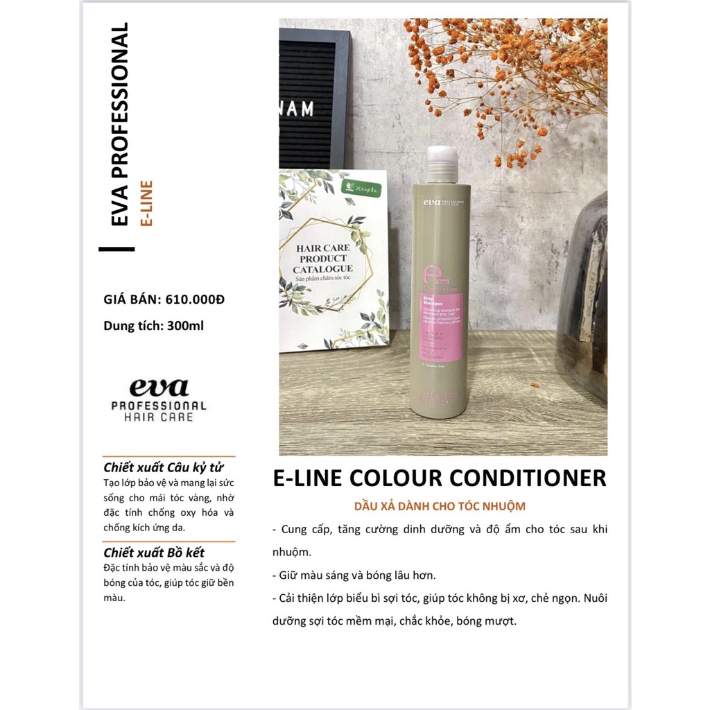 Dầu Xả Cho Tóc Nhuộm Eva E-Line Colour Conditioner 300ml Chính Hãng