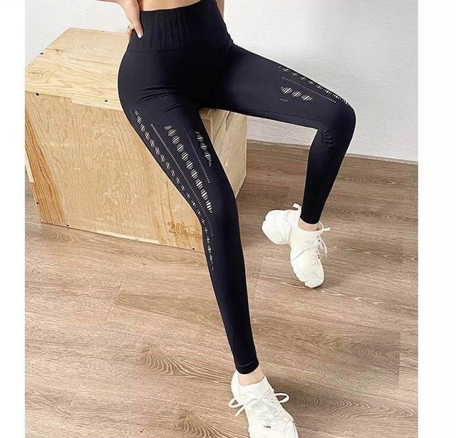 Quần legging tập gym, yoga thun dệt kim cao cấp mềm, mịn, siêu đàn hồi, nâng mông gen bụng họa tiết cắt lazer cực đẹp