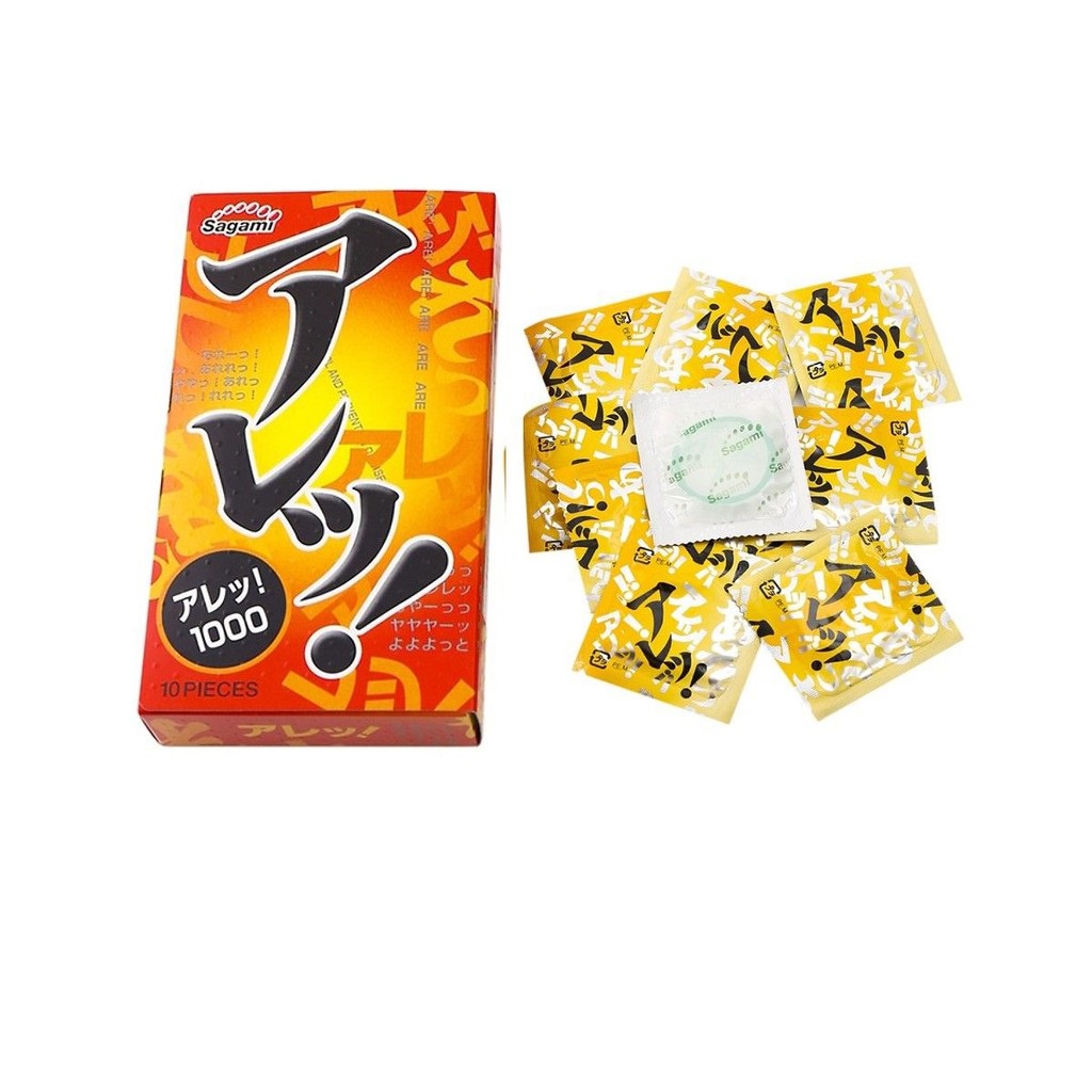 Bao Cao Su Gân Gai Siêu mỏng Sagami Are Are - hộp 10 bao - bcs Nhật Bản - Chính hãng