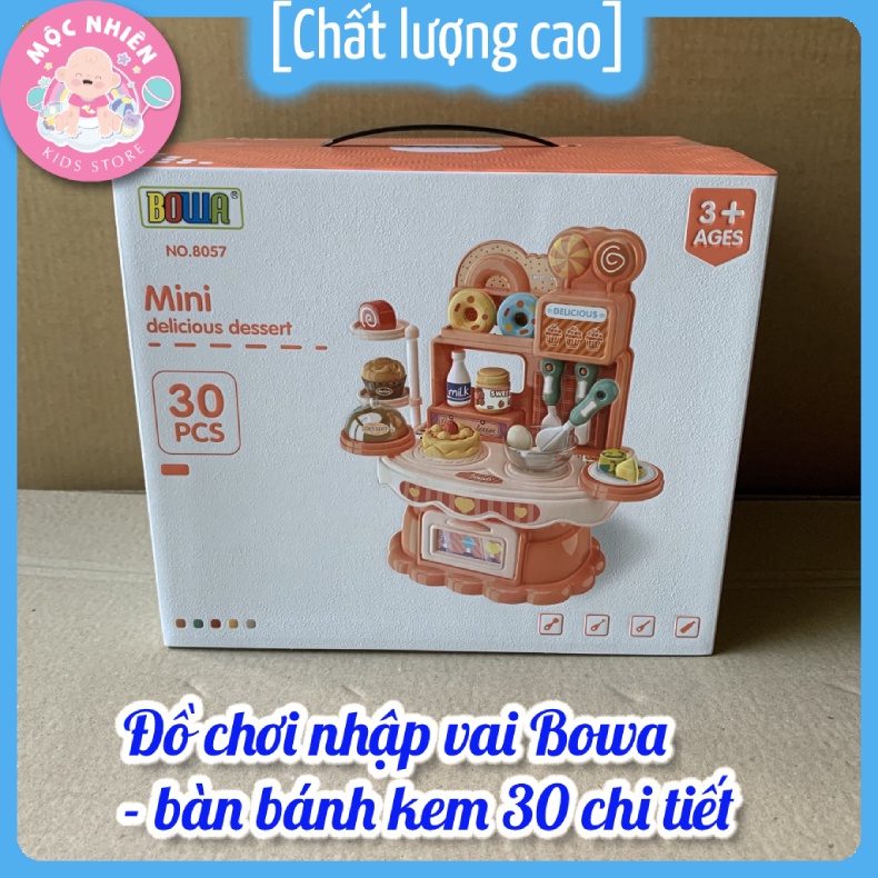 [Chính hãng] Đồ chơi nhập vai Bowa 8057 - Bàn bánh kem 30 chi tiết dành cho bé gái trên 3 tuổi