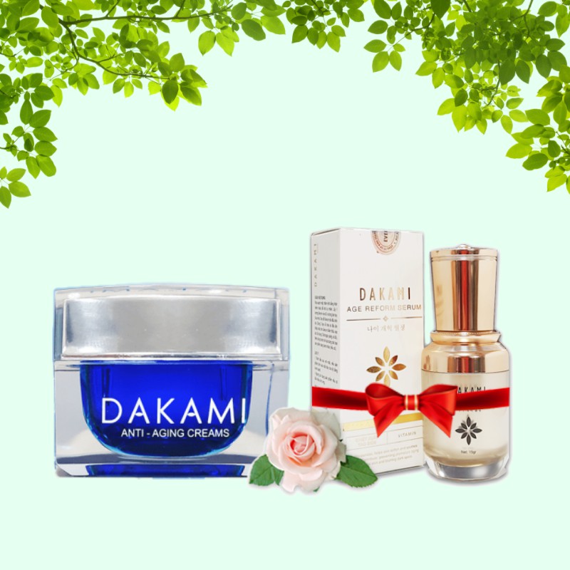 Combo Kem và Serum Dakami -Chống Lão Hóa, Xóa Mờ Nếp Nhăn-30gr