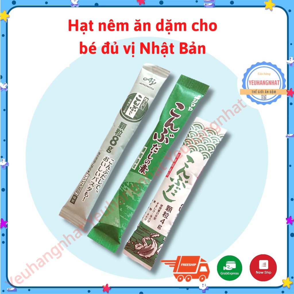 [Gói lẻ] Hạt nêm ăn dặm cho bé đủ vị Nhật Bản - Hạt nêm gói lẻ, tách gói