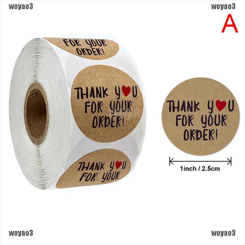 Bộ 500 Miếng Dán Chữ Thank you for your order