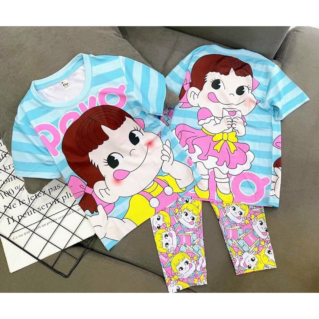 [8-40Kg] Bộ đồ bé gái quần dài in hình 3D HOT TREND chất vải mềm mịn thoáng mát được các bé yêu thích BGD03