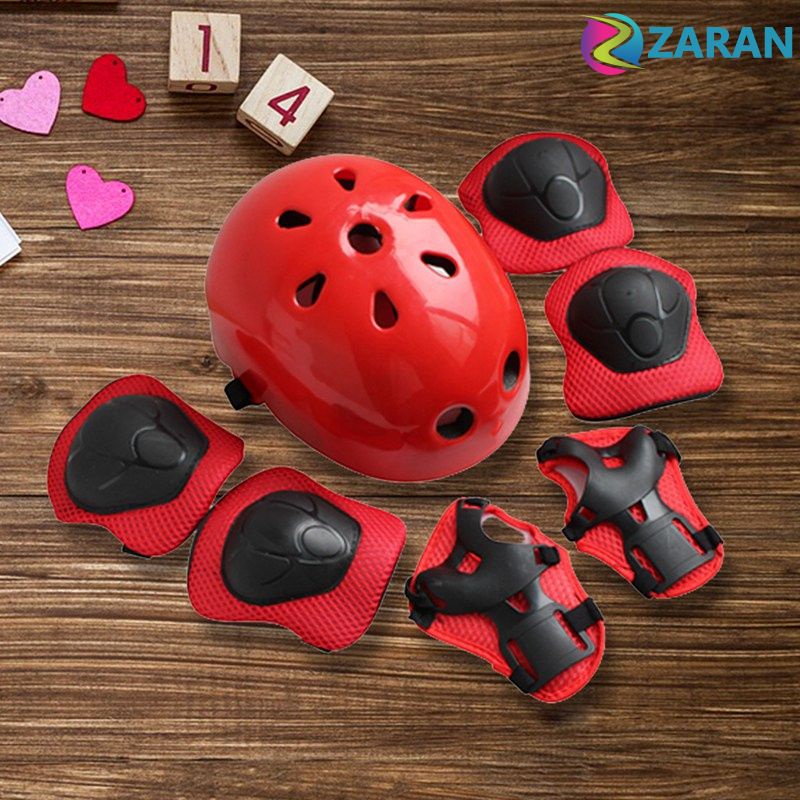 Trẻ em có thể điều chỉnh mũ bảo hiểm xe đạp Mũ bảo hiểm cho trẻ em gái 3-8 tuổi Bé trai thể thao Bộ đồ bảo hộ đầu gối Bảo vệ khuỷu tay Bảo vệ cổ tay ZARAN