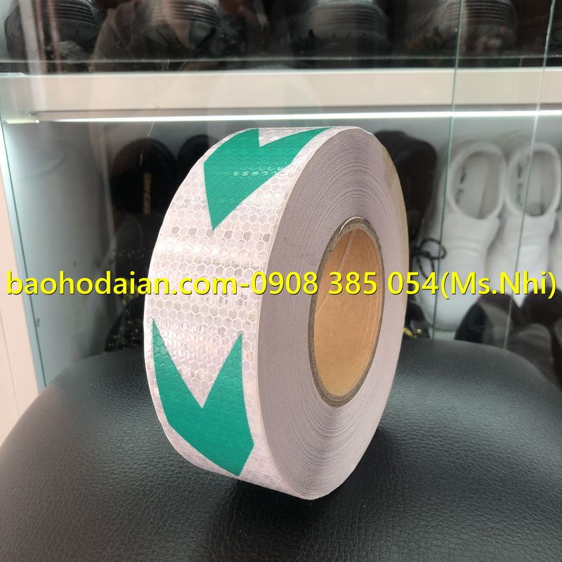 Băng keo phản quang 3M hình mũi tên nhỏ 5 màu lựa chọn - Bản 5cm dài 50m- Hình thật