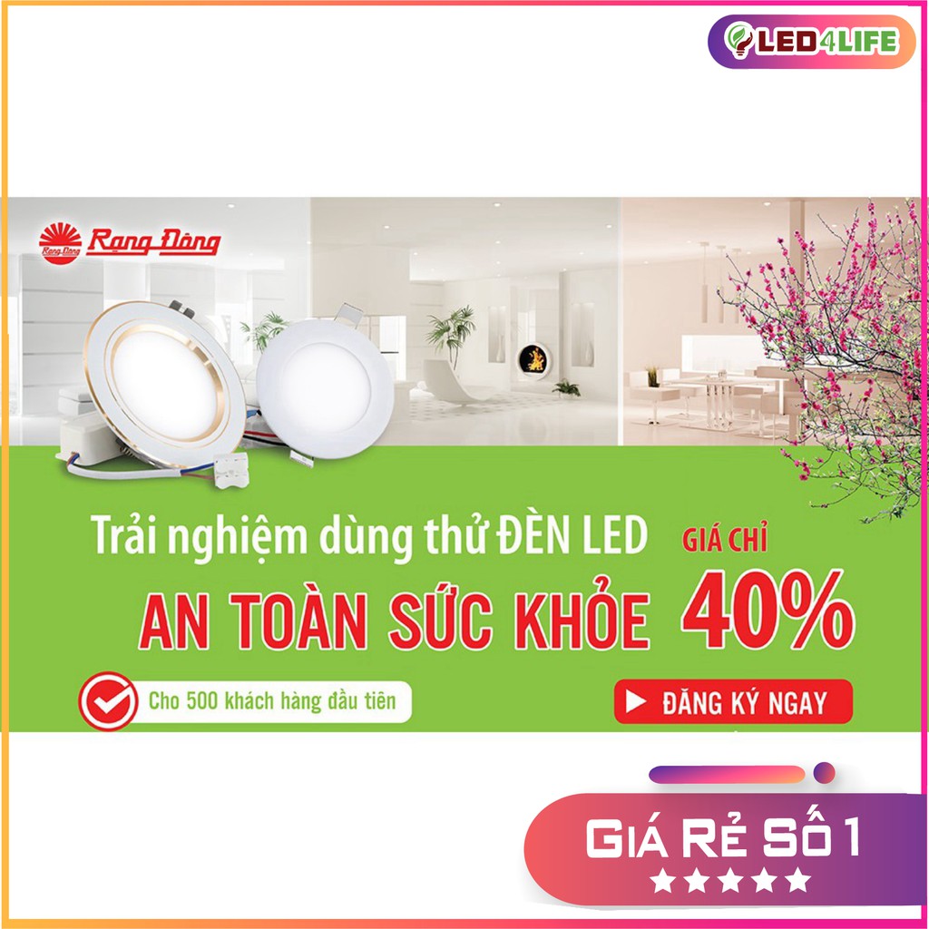 Đèn LED âm trần 7W Rạng Đông, khoét lỗ 110, vỏ nhôm đúc, cánh tản nhiệt