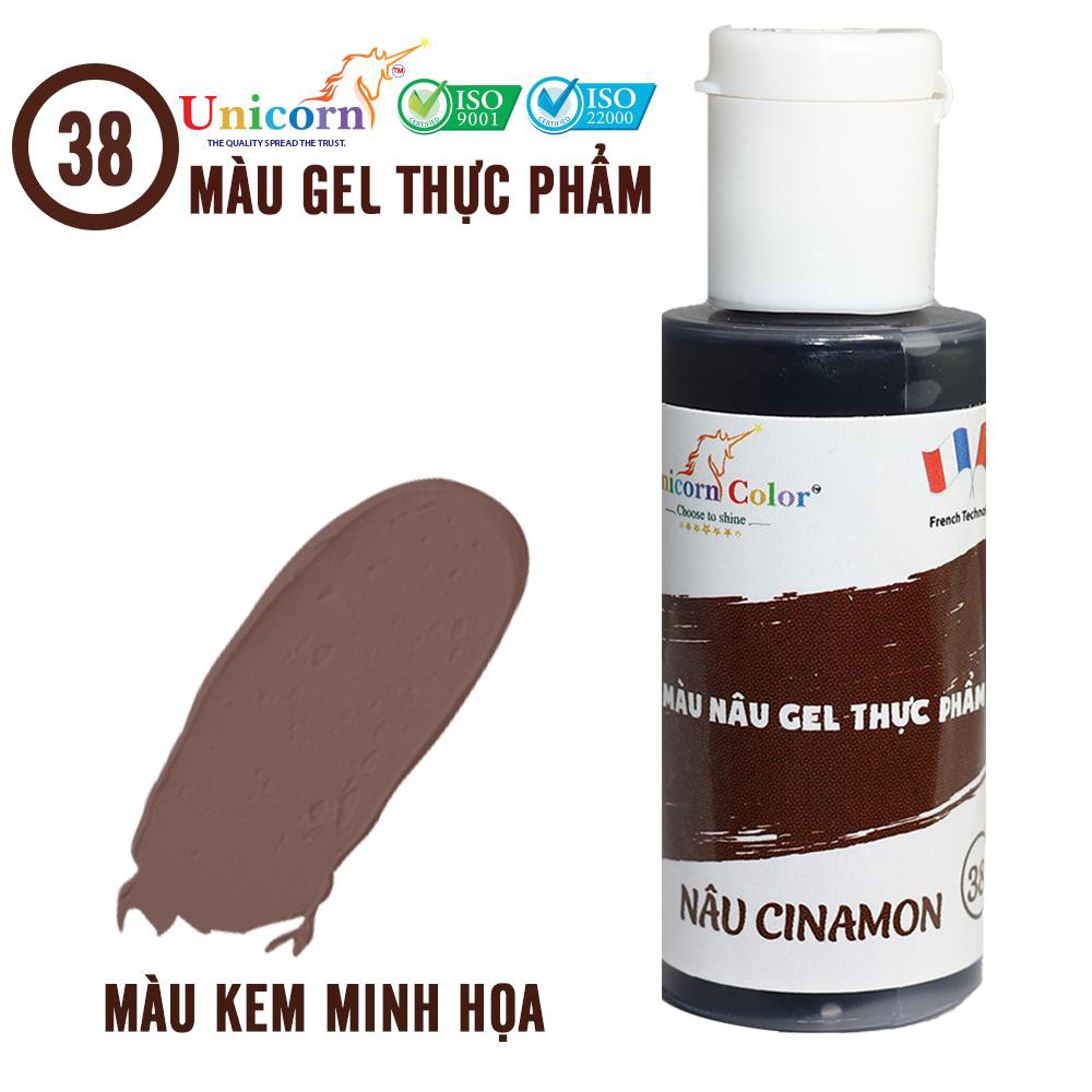 Màu thực phẩm 28g - Màu Nâu Cinnamon MS38(Gel color Cinnamon Brown ) - Unicorn color