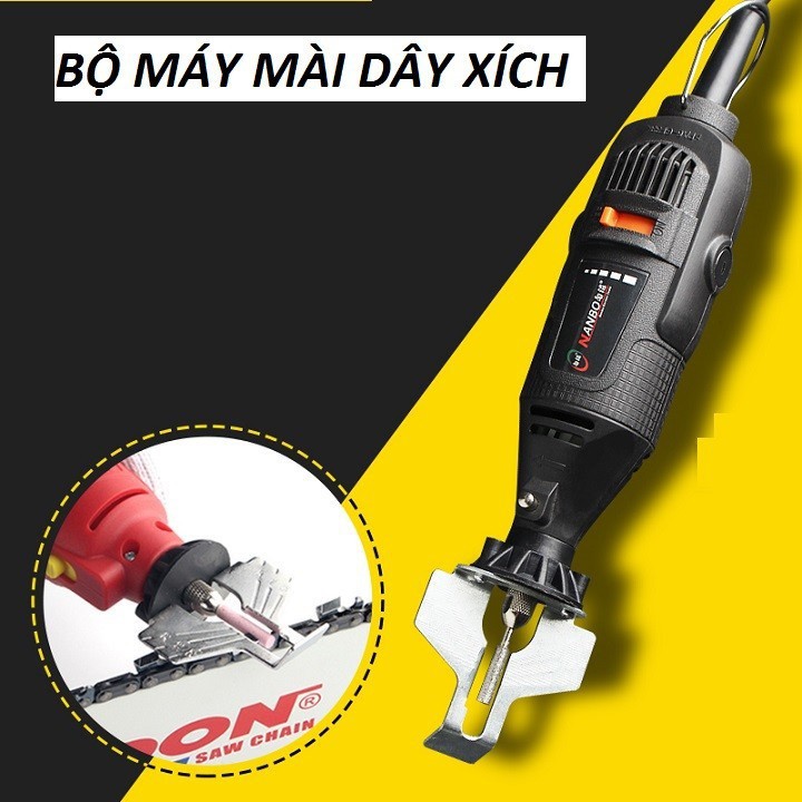 Máy mài dây xích gắn lưỡi cưa