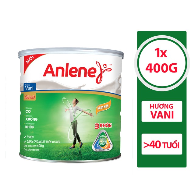 Sữa Bột Anlene Gold 3 khỏe Movepro lon 400g