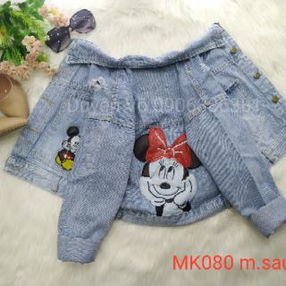 Áo khoác jean mickey