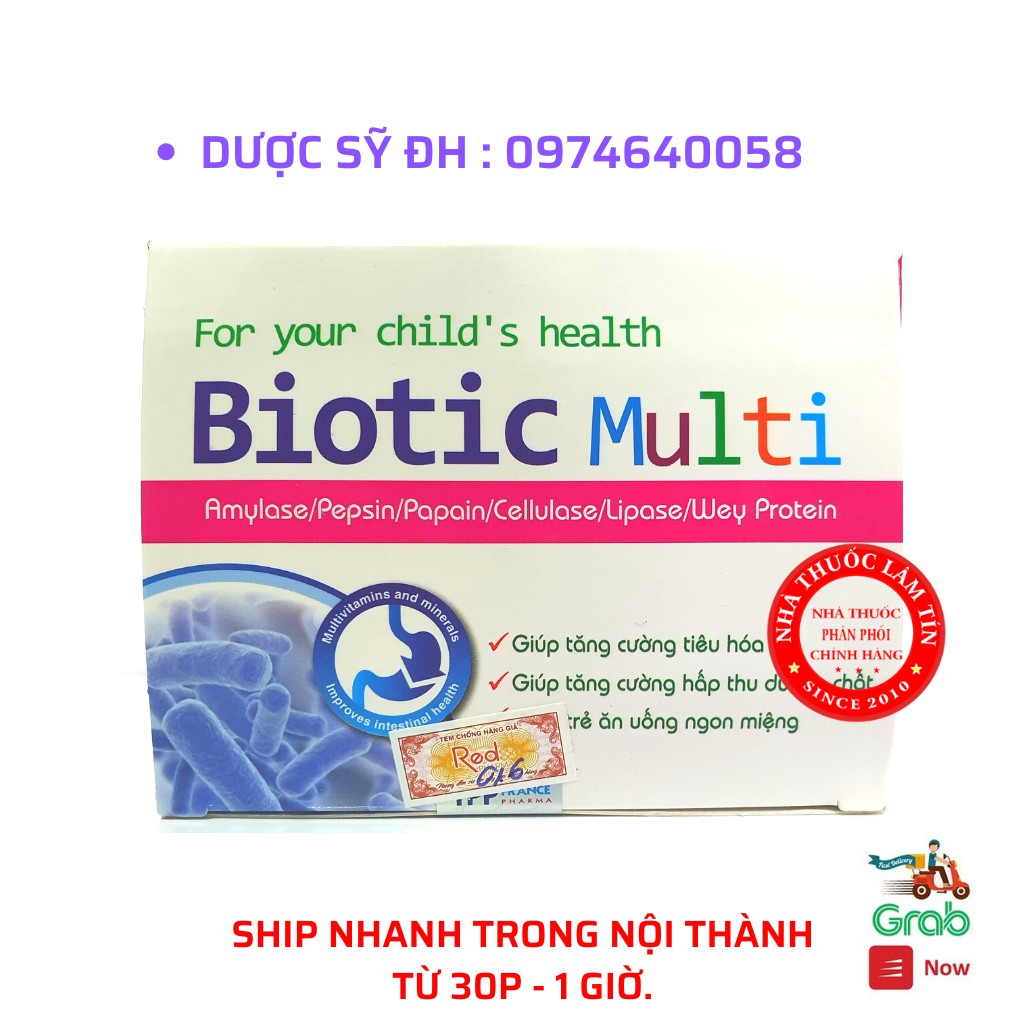 ☘️☘️☘️ Men tiêu hóa Biotic Muli cho mẹ và bé - Bổ sung các enzym tiêu hóa cho bé ( 1 hộp 24 gói * 3g)