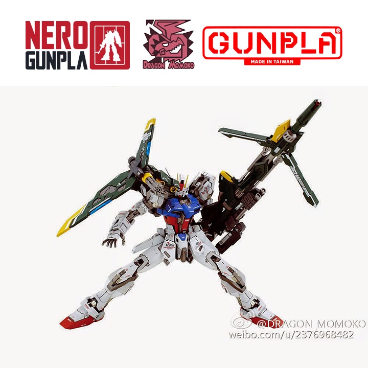 Mô Hình Lắp Ráp Dragon Momoko MG 1/100 GAT-X105 + AQM/E-X03 Luncher Strike Gundam