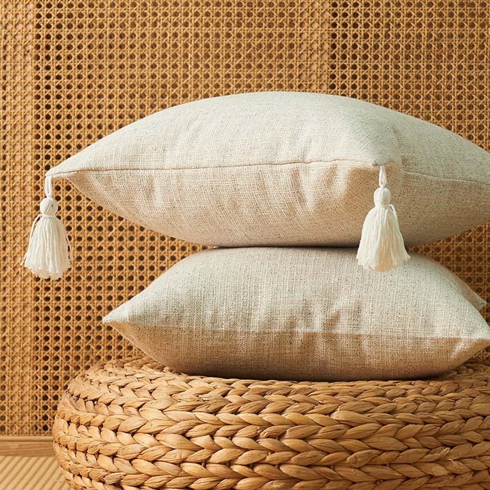 Vỏ Gối Chất Liệu Cotton Lanh Dùng Để Trang Trí Phòng Khách / Phòng Ngủ