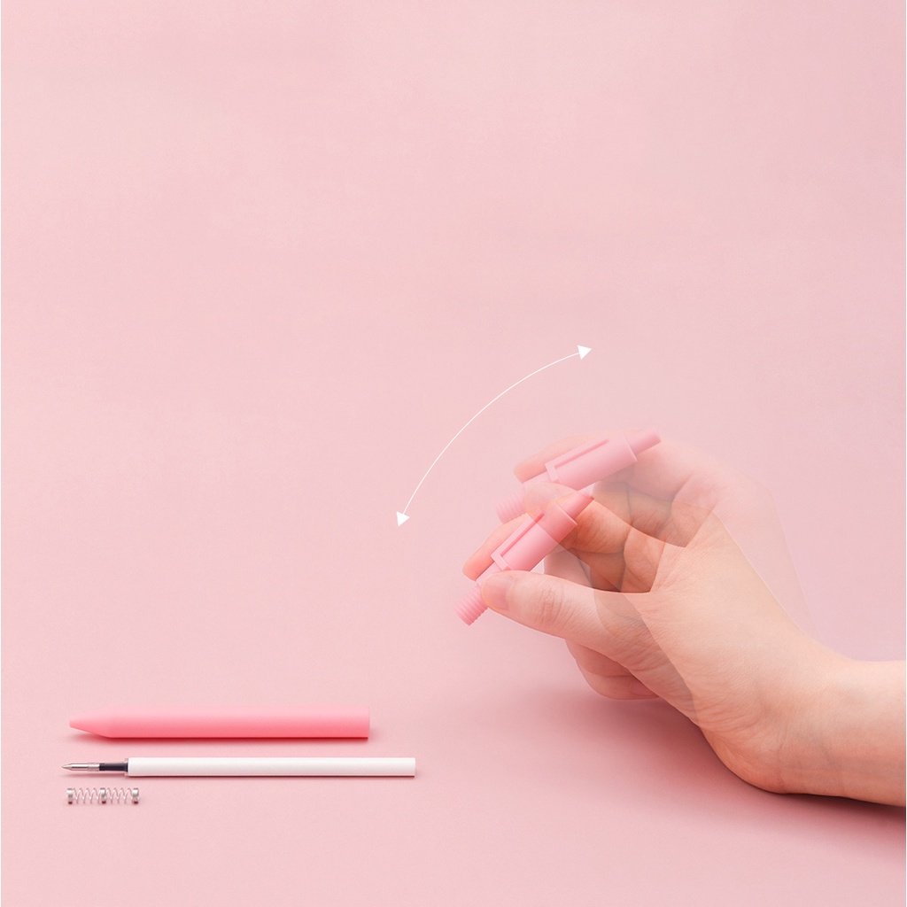 Bộ 5 bút gel Kaco LOVE mực đen ngòi 0,5mm