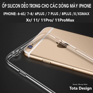 ỐP SILICON TRONG SUỐT LOẠI DÀY DÀNH CHO IPHONE