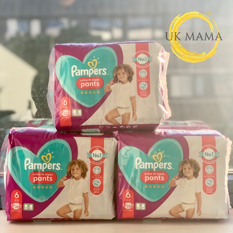 Bỉm quần Pampers UK Active Fit size 4 (30 miếng) - size 5 (27 miếng)