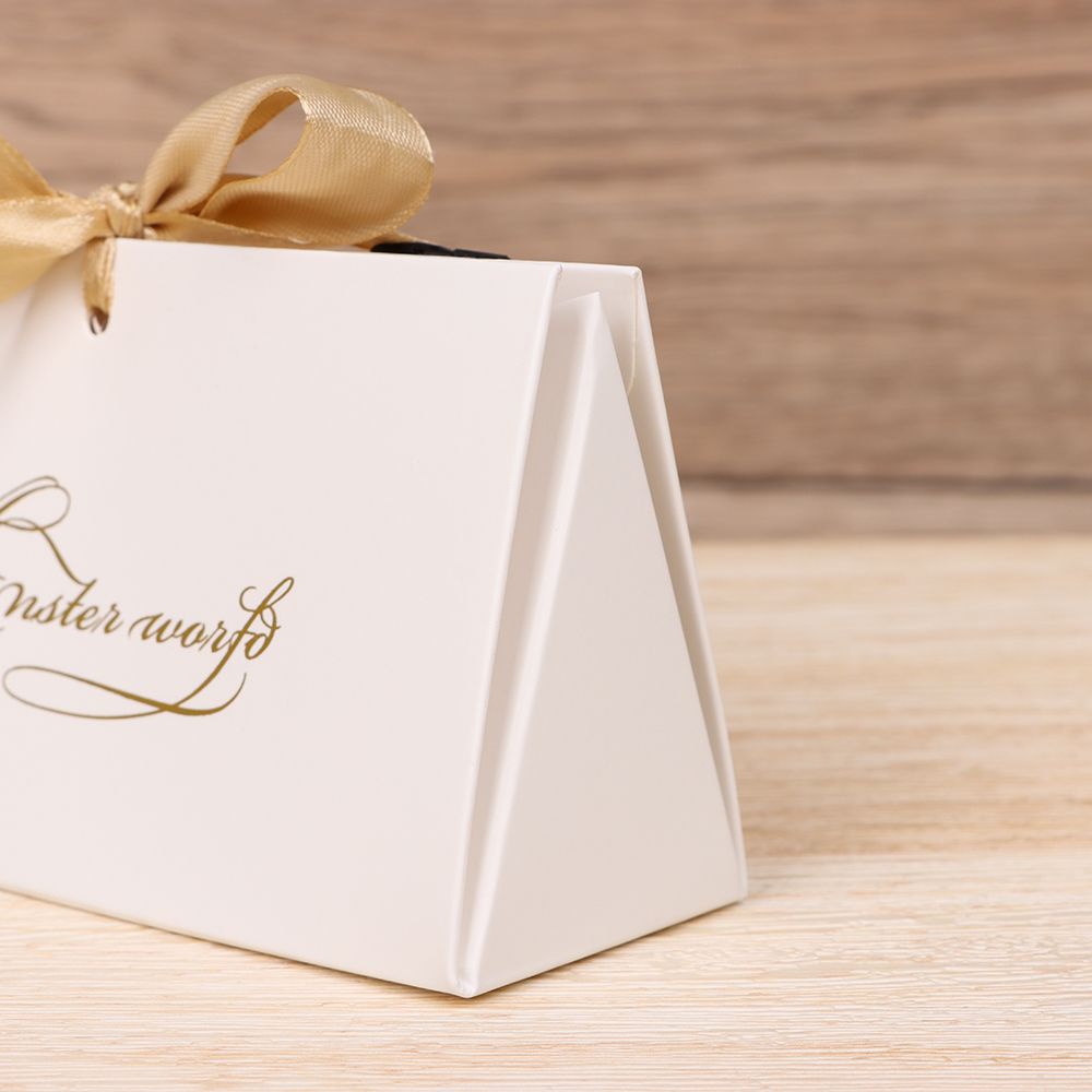 Hộp đựng quà/ nước hoa/ son môi/ socola hình tam giác thiết kế đơn giản chất lượng cao thời trang DIY