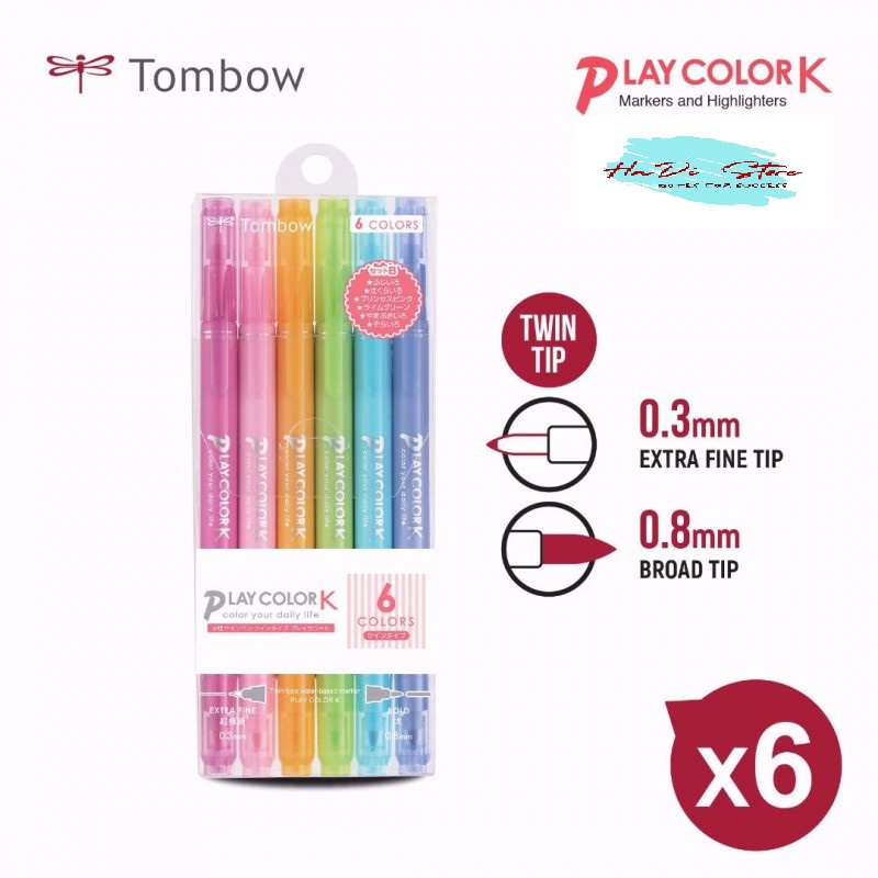 [HADI] Bút Highlight 2 đầu TOMBOW PLAY COLOR K (Mã SP:TB-B-PlayCoK)