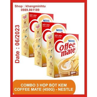 Combo 3 Hộp Bột kem coffee mate 450gram Nestle pha cà phê , trà sữa