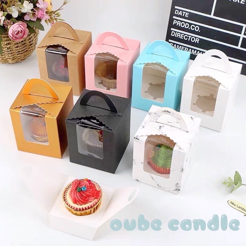 HỘP ĐỰNG NẾN/BÁNH CUPCAKE | Hộp Quà Cực Xinh | Quà Tặng Dễ Thương | Oube Candle NT4