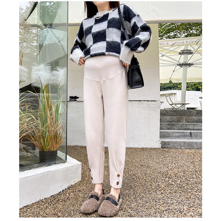 Quần Nhung Tăm Mỏng Mềm Mặc Bầu Q290