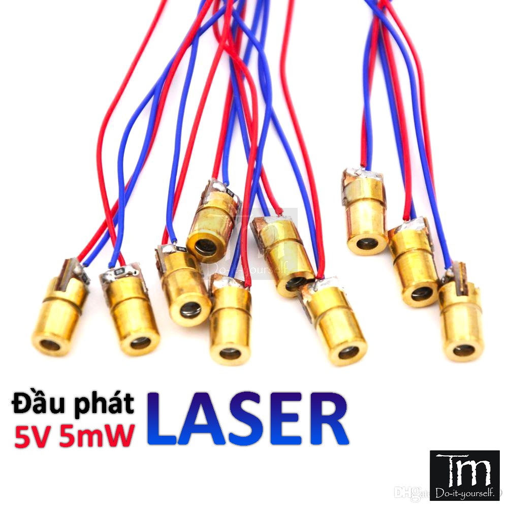Đầu Phát Tia Laser 5V Đỏ 5mW Định Vị