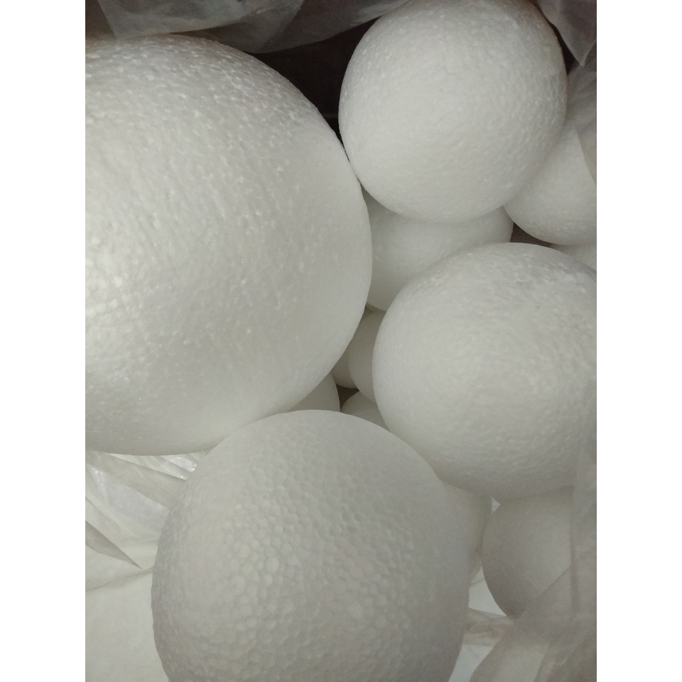 Quả cầu xốp kích thước đường kính 15cm, 20cm,25cm, 30cm [ HÀNG CẮT MÁY, XỐP CỨNG ĐẶC]