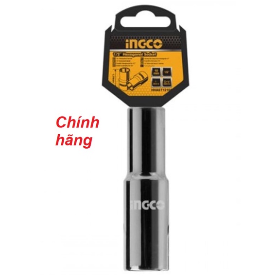 ĐỒ NGHỀ INGCO Đầu tuýp dài 6 góc 1/2 inch 8MM—>12MM HHAST12083L -HHAST12103L- HHAST12113L HHAST12123L