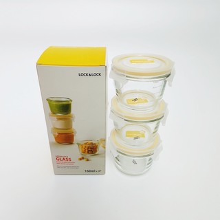 Bộ 3 hộp đựng thức ăn cho bé Lock&Lock 150ml*3 hộp