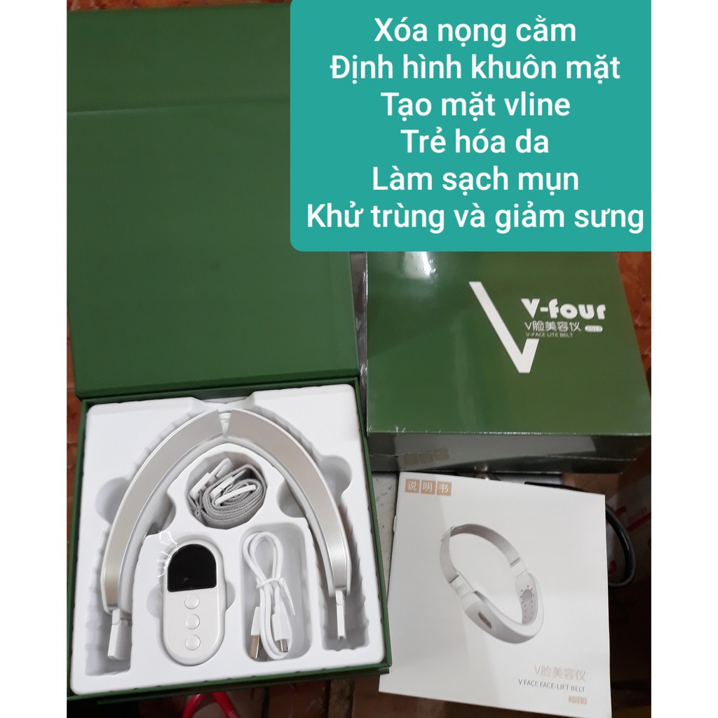 Máy xóa nọng cằm định hình khuôn mặt Vline V-Four thế hệ mới
