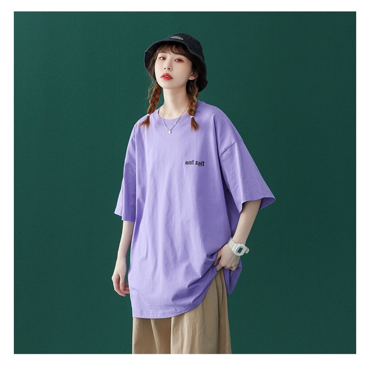 Áo thun unisex tay lỡ form rộng freesize chất liệu cotton cao cấp tôn dáng mềm mại AT02