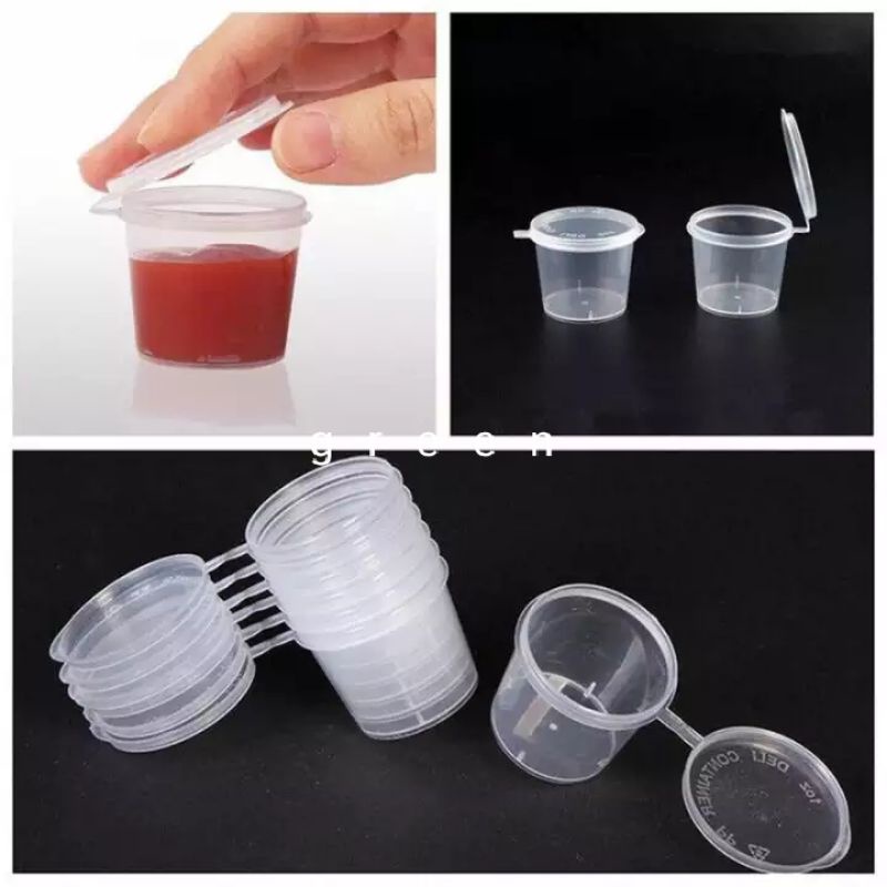 Set 10 hũ nhựa hộp nhựa liền nắp đựng slime hũ sốt hộp sốt phụ kiện charm