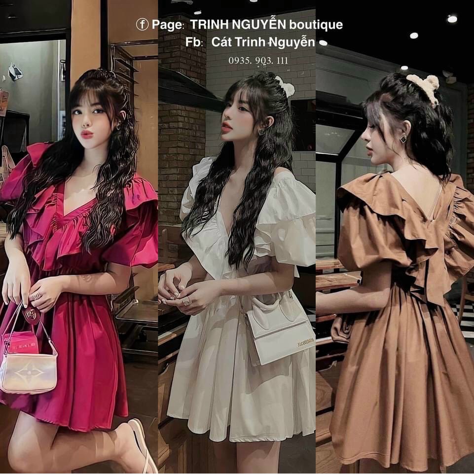 Váy Babydoll Nữ Dáng Suông Màu Trơn Chất Thô Đũi Mát Hot Trend 2022 | BigBuy360 - bigbuy360.vn