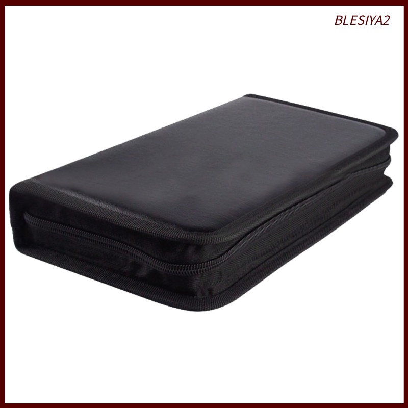 [BLESIYA2]Portable 80 Disc CD VCD DVD Storage Bag PU Leather Wallet Holder Case Box