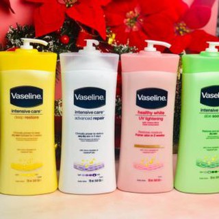 Sữa dưỡng thể Vaseline Intensive Care - Deep Restore 725ml (Vàng)
