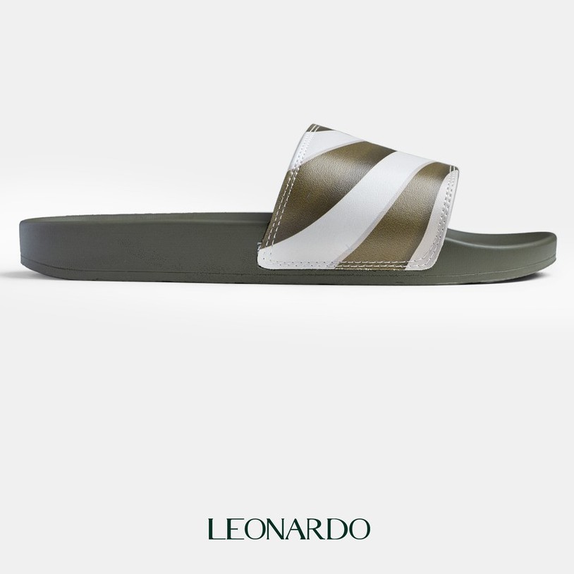 Dép nam nữ quai ngang Zebra Slides thương hiệu Leonardo