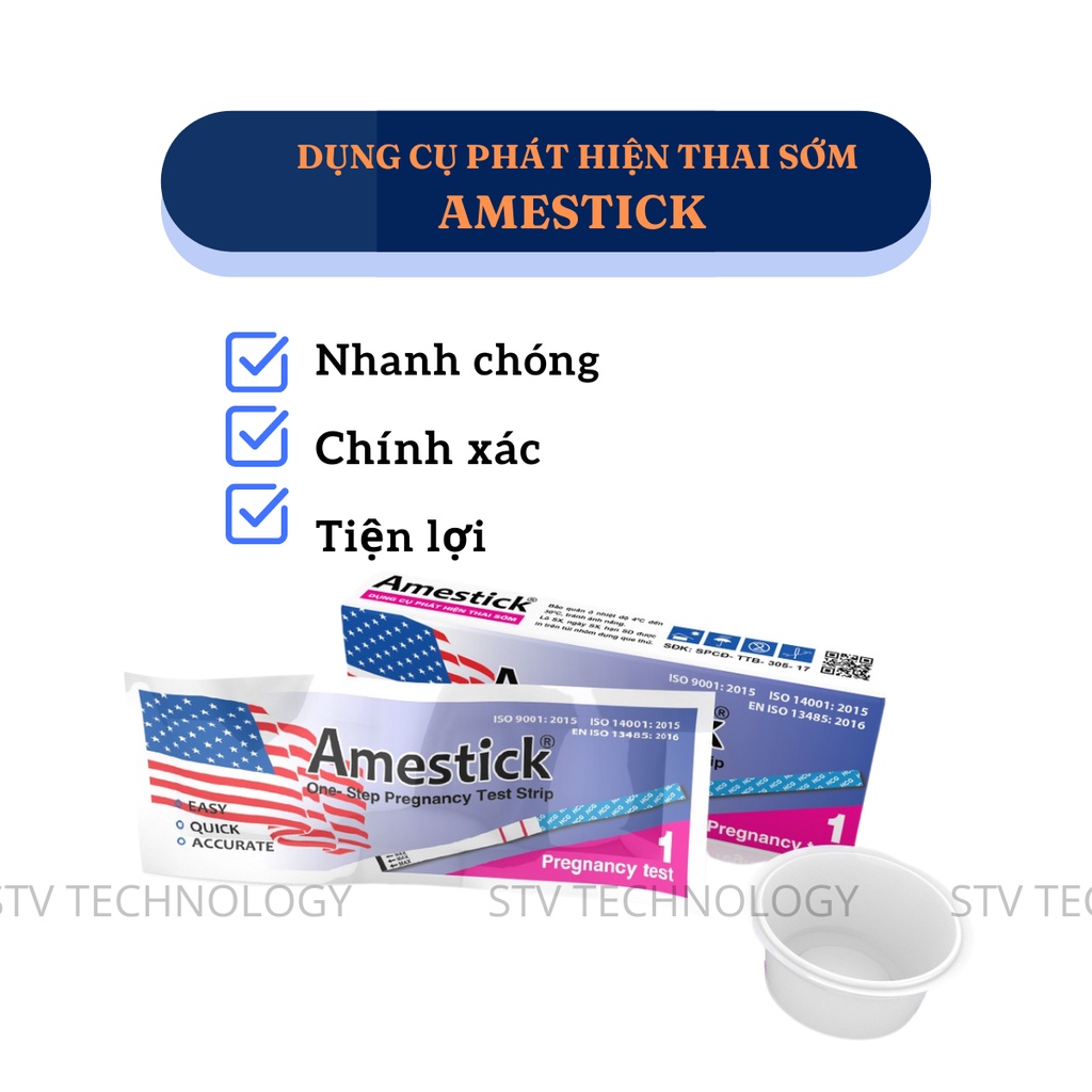 Que Thử Thai Amestick TANAPHAR Dụng Cụ Phát Hiện Thai Sớm 2 Vạch Chính Xác