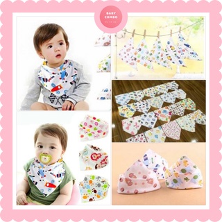 Khăn yếm tam giác cho bé chất liệu cotton 2 lớp mềm mịn cao cấp có cúc bấm