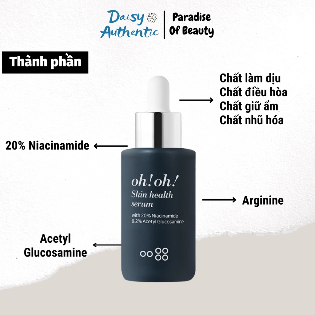 Serum oh!oh! Skin health Serum 30ml - Tinh chất dưỡng sáng da, Giảm thâm