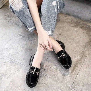 Giầy đốc phối khoá gót 3p chất da bóng siêu mềm hót,,