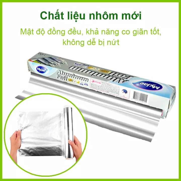 Combo 3 hộp giấy bạc MyJae Đài Loan chịu nhiệt tốt nướng thực phẩm 30cmx14m